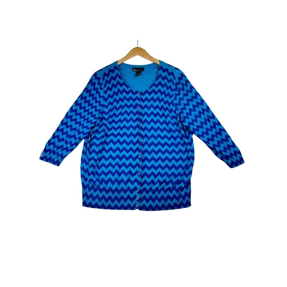 Lane Bryant Button‎ Cardigan sz 14 Blue